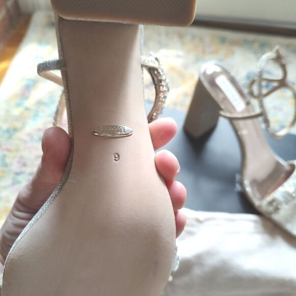 Badgley Mishka Womens Tanisha Block Glitter Heels. Size 9 NIB. - Picture 7 of 9